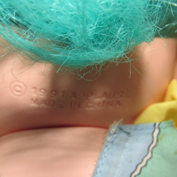 Vintage 1991 Magic Trolls Doll by Applause – Teal Hair, Moon & Stars Eyes –Rare - Picture 5 of 8